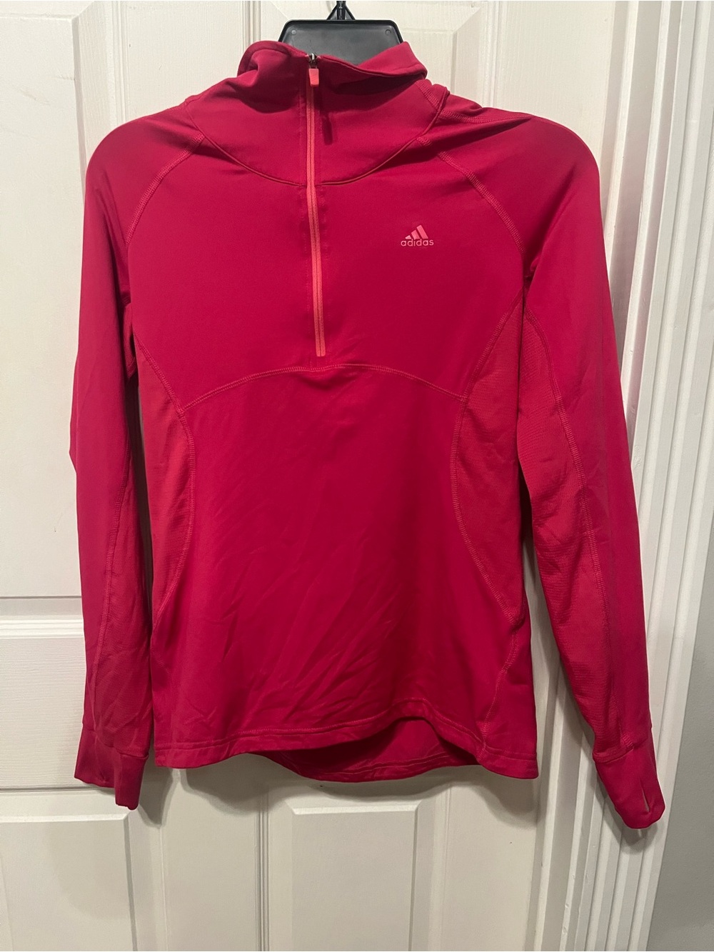 adidas Bright Pink Climalite Half-Zip Pullover